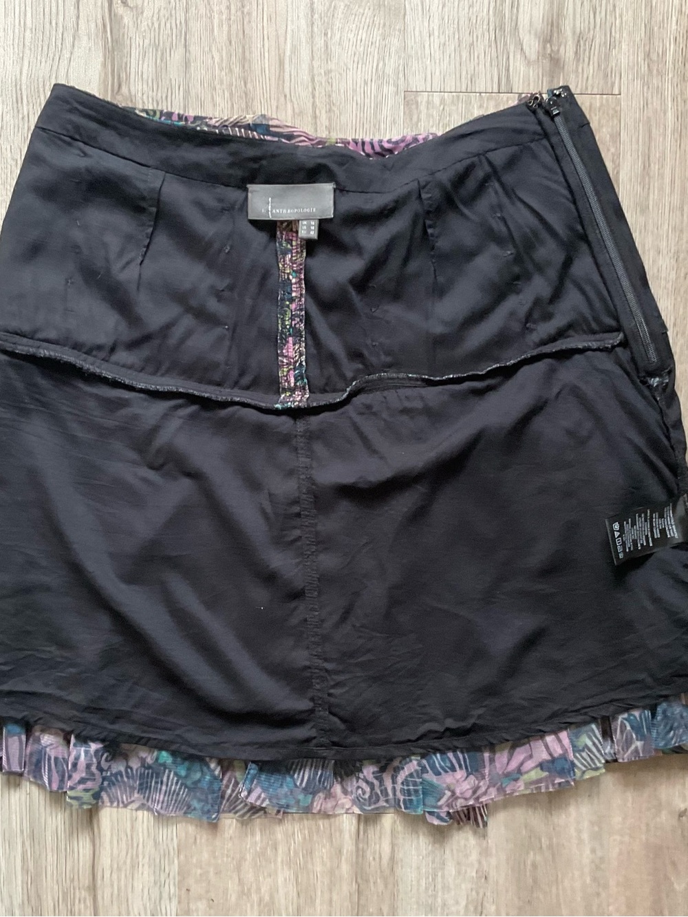 Anthropologie Printed Tulle Ruffle Mini Skirt Size 10 - Picture 6 of 13